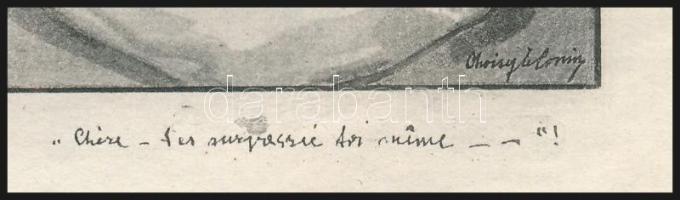 Franz von Bayros (1866-1924): Erotikus jelenet. Heliogravűr, papír, jelzett a nyomaton. 18×18 cm