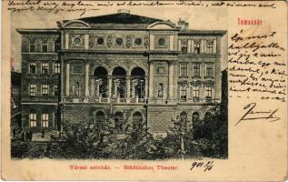 1901 Temesvár, Timisoara; Városi színház / Städtisches Theater / theatre (EK)