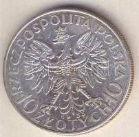 Lengyelország 1933. 10Zl Ag T:3