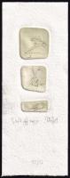 Vetlényi Zsolt (1967-): A nyúl egy napja. Rézkarc, merített papír, jelzett, számozott: 133/150, lapméret: 21×8 cm