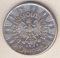 Lengyelország 1936. 10Zl Ag "Pilsudski" T:3