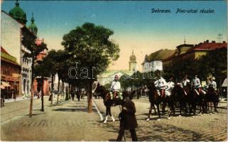 1916 Debrecen, Piac utca, 2-es honvéd huszárezred, Debreczen szálloda (EK) + "K.u.k. Schlafenwagen Sanitätszug Nr. XIII."