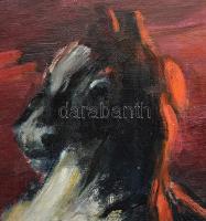 Jelzés nélkül: Műlovaglók. Olaj, vászon, szép állapotban, 70x50 cm