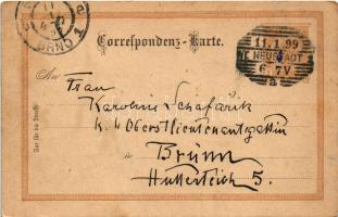 1899 (Vorläufer) Kézzel rajzolt szecessziós hölgy / Hand-drawn Art Nouveau lady s: W.Schafarik (?) (...