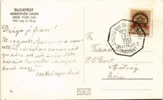 1941 Budapest XIV. Nemzetközi Vásár + So. Stpl