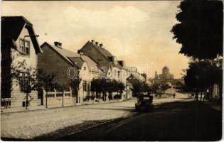 ~1950 Párkány, Parkan, Stúrovo; utca és autó / street, automobile (fl)