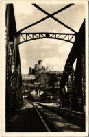 1950 Trencsén, Trencín; Trenciansky hrad / vár, vasúti híd / castle, railway bridge (fl)