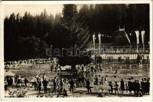 1933 Felsőzúgó-fürdő, Ruzsbachfürdő, Bad Ober Rauschenbach, Kúpele Vysné Ruzbachy; fürdő, strand / swimming pool, spa