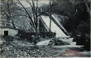 1911 Oravicabánya, Oravica, Oravicza, Oravita; Részlet a Kistóról, vízesés. Weisz Félix kiadása / Partie vom kleinen Teich / lake, waterfall
