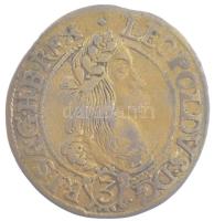 1665K-B 3kr Ag "I. Lipót" Körmöcbánya (1,39g) T:2,2- patina, kissé hullámos lemez
Hungary...
