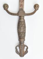 2 db olasz dísztőr / kard, fém, jelzett, az egyik rozsdafoltos, h: 37-54 cm