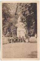 1958 Arad, szabadtéri óra a parkban / open air class in the park (fa)