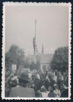 cca 1938-1939 Kassa, országzászló, dóm, fotó, 8,5×6 cm / Kosice, photo