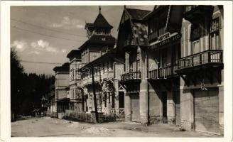 Borszék-fürdő, Baile Borsec; utca és nyaralók / street and Heiter villa
