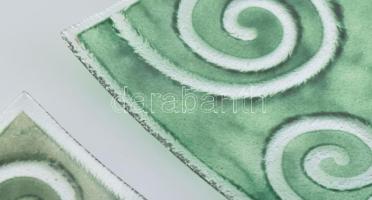 2 db üveg tál, üveg, hibátlan, 12,5-24 cm