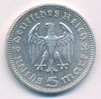 Német Harmadik Birodalom 1935A 5M Ag "Paul von Hindenburg" T:1-,2 German Third Reich 1935A...