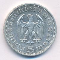 Német Harmadik Birodalom 1935A 5M Ag "Paul von Hindenburg" T:1-,2 German Third Reich 1935A...