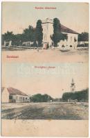 1913 Berekszó, Beregsau Mare; Karabás villa, Községháza, templom. Dobritz Katica és Társa kiadása / villa, street view, town hall, church (EB)