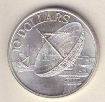 Szingapúr 1978. 10$ Ag "Kommunikációs műholdak" T:BU
