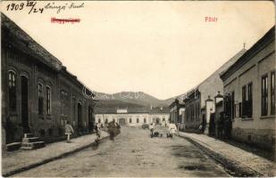 1909 Magyarigen, Ighiu; Fő tér. Schäser Ferenc kiadása / main square (EK)
