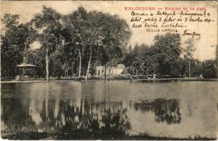 1906 Kolozsvár, Cluj; Sétatéri tó és park / park and lake (lyuk / hole)