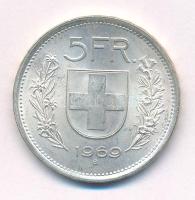 Svájc 1969B 5Fr Ag T:1-  Switzerland 1969B 5 Francs Ag C:AU Krause KM#40