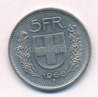 Svájc 1968B 5Fr Ag T:1-  Switzerland 1968B 5 Francs Ag C:AU Krause KM#40