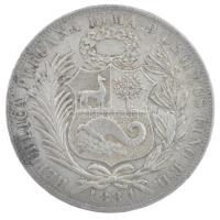 Peru 1884RD 1S Ag T:2- kis ph. 
Peru 1884RD 1 Sol Ag C:VF small edge error 
Krause KM#196