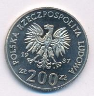 Lengyelország 1987. 200Zl Cu-Ni "1988 Labdarúgó EB" próbaveret T:1- (PP) 
Poland 1987. 20...