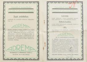 Adrema gépek ismertető prospektus