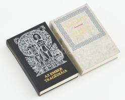 Madách Imre: Az ember tragédiája. Részletek Madách Imre drámájából. Kass János 15 rézkarcával. 2 kötet Bp., 1975, Képzőművészeti Alap Kiadóvállalata, . számozott példány. Kiadói kartonált kötés, jó állapotban.
