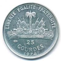 Haiti 1974. 25G Ag "USA bicentenárium" T:1- 
Haiti 1974. 25 Gourdes Ag "USA Bicenten...