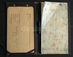 cca 1915 k.u.k. katonai futárposta felveveő könyve kitéphető bizonylatokkal és zacskókkal /  k.u.k. military post documenting booklet