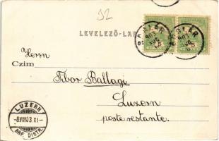 1903 Balaton, Halászat a Balatonon. I. A halászok kivonulása. Ellinger Ede cs. és kir. udvari fényké...