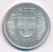 Svájc 1954B 5Fr Ag T:1- Switzerland 1954B 5 Francs Ag C:AU Krause KM#40