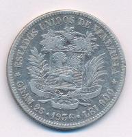 Venezuela 1936. 5B Ag "Bolívar" T:2- Venezuela 1936. 5 Bolívares Ag "Bolívar" C:...