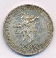 Mexikó 1968. 25P Ag Olimpia T:1- patina Mexico 1968. 25 Pesos Ag Olympia C:AU patina Krause KM#479.1