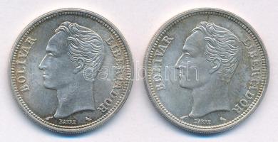 Venezuela 1960. 2B Ag (2x) T:1- kis patina
Venezuela 1960. 2 Bolivares Ag (2x) C:AU small patina
K...