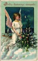 1908 Boldog karácsonyi ünnepeket! / Christmas litho (EK)