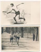 4 db VEGYES sport motívum képeslap: atlétika / 4 mixed sport motive postcards: athletics