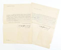 1940 Bp., Az Országgyűlés Könyvtára által kiállított 2 db igazolás
