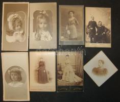 cca 1880-1910 8 db nagyméretű keményhátú fotó / 8 vintage photos 11x20 cm