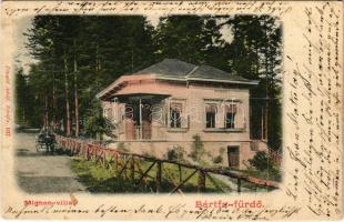 1901 Bártfa, Bártfafürdő, Bardejovské Kúpele, Bardiov, Bardejov; Mignon villa. Divald Adolf 107. / villa, spa (EK)