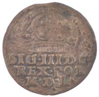 Lengyel Királyság 1608. 1gr Ag III. Zsigmond Krakkó (1,39g) T:2- patina, kissé hullámos lemez Poland 1608. 1 Grossus Ag Sigismund III Krakow (1,39g) C:VF patina, slightly wavy coin Kopicki 790.