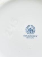 Hollóházi szedermintás 6 személyes kompótos készlet, hibátlan, d: 14-23 cm