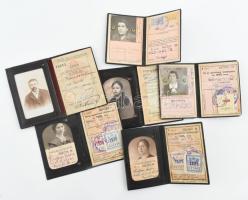 1898-1950 6 db fényképes MÁV igazolvány, tanítók, pedagógusok részére