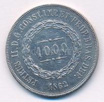 Brazília 1862. 1000R Ag (12,74g) T:1-,2
Brasil 1862. 1000 Reis Ag (12,74g) C:AU?XF Krause KM#465