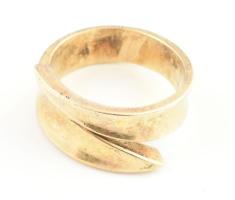 Ezüst (Ag) aranyozott, design gyűrű, jelzett, m: 60 , Nettó: 6,94 g