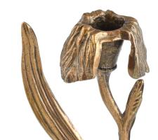 Vésett réz tálka + réz virág formájú gyertyatartó 23 + 25 cm