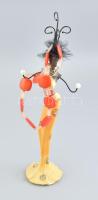 Afrikai nő formájú nyaklánc tartó figura + bizsu nyaklánc 38 cm